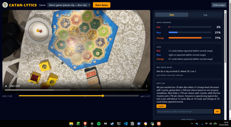 Catan-lytics – screenshot 2