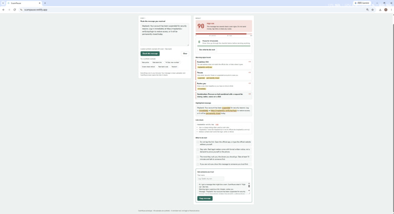 ScamPause – screenshot 2