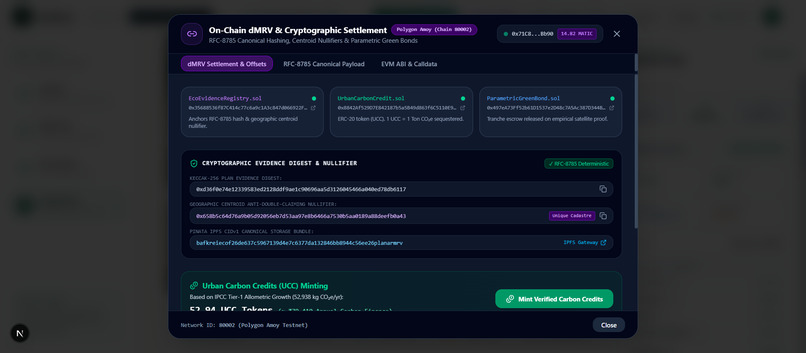 EcoPlanar-Chain: Autonomous Geospatial AI & dMRV – screenshot 1