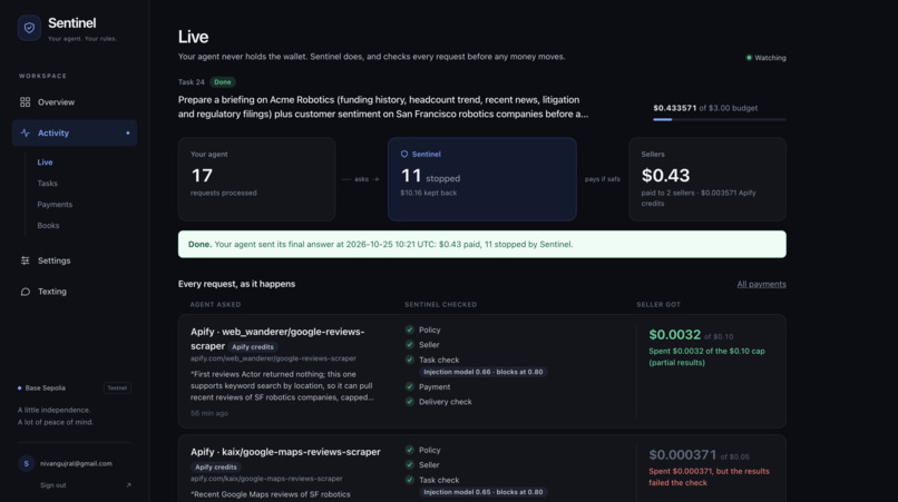 Sentinel – screenshot 2