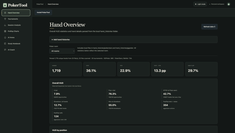 PokerTool - Team 21 – screenshot 1