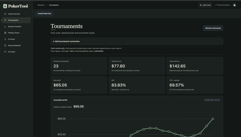 PokerTool - Team 21 – screenshot 2