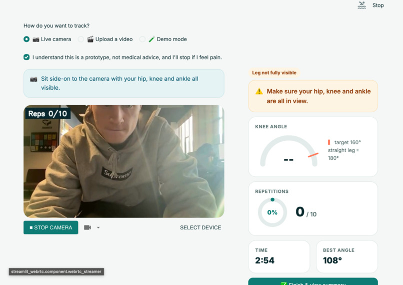 Physio-Assist AI  – screenshot 2