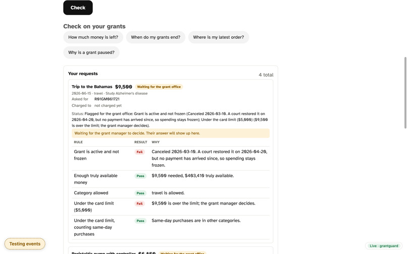 Grant Test Auto – screenshot 1