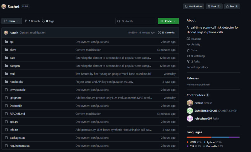 Sachet: Real-Time Scam Call Detection – screenshot 8