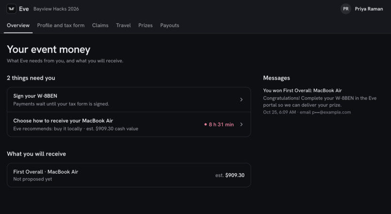 Eve: event finances handled – screenshot 4