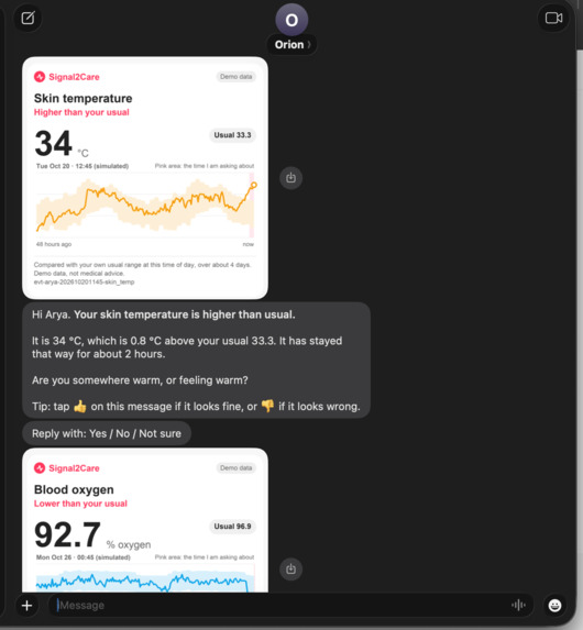 Signal2Care – screenshot 3