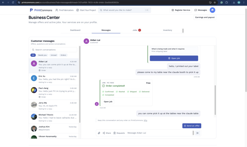 Printcommons.com - Cal Hacker Machine Service Marketplace – screenshot 6