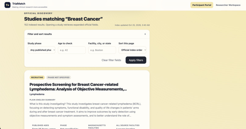 TrialMatch – screenshot 3