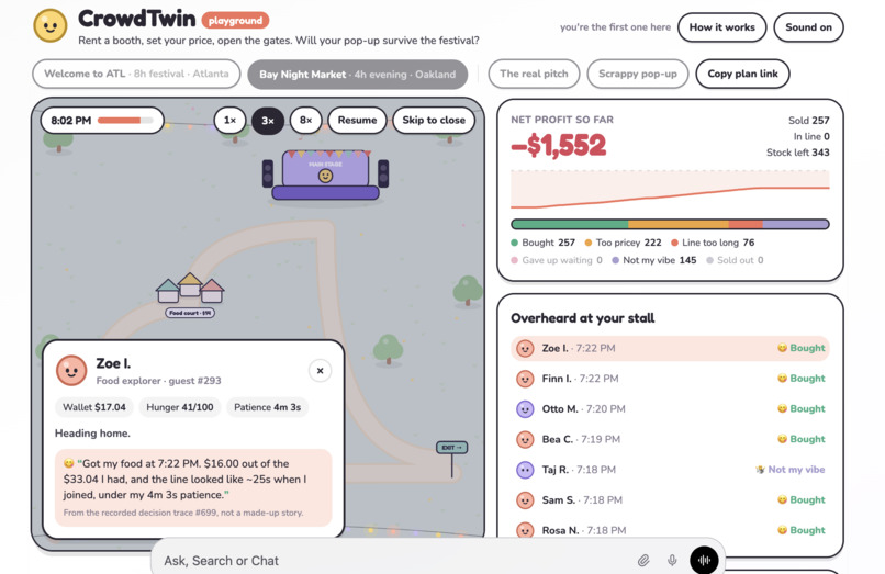 Crowdtwin – screenshot 1