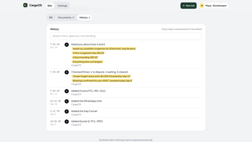 CargoOS – screenshot 6