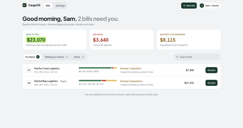CargoOS – screenshot 7
