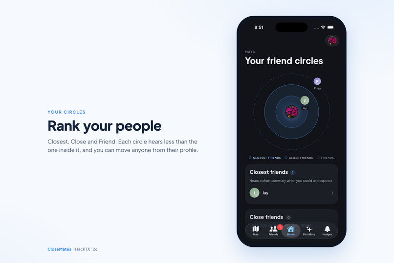 CloseMates – screenshot 1