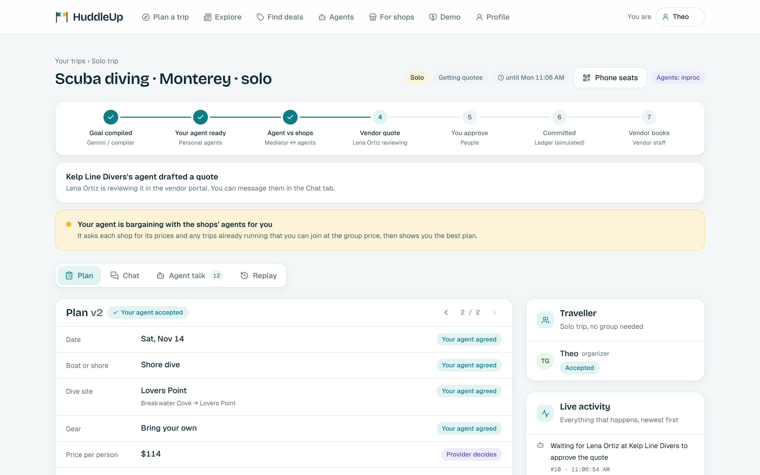 HuddleUp: AI agents that plan and haggle your group trips | Devpost