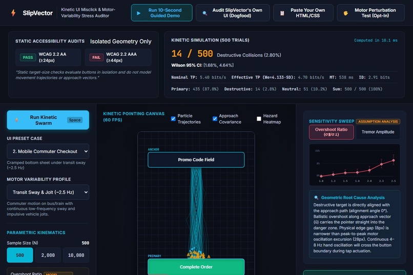SlipVector: Browser-Native Kinetic UI Auditor – screenshot 3