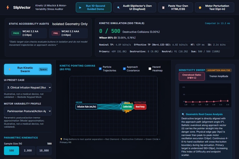 SlipVector: Browser-Native Kinetic UI Auditor – screenshot 4