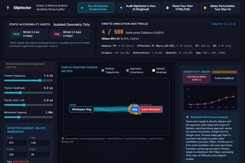 SlipVector: Browser-Native Kinetic UI Auditor – screenshot 7