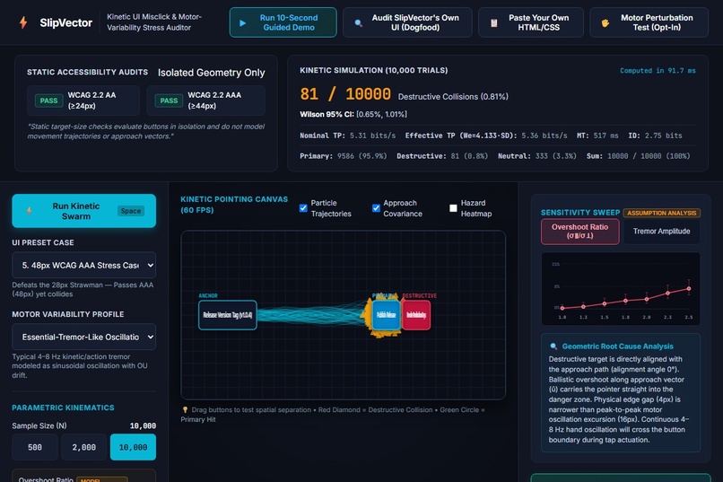 SlipVector: Browser-Native Kinetic UI Auditor – screenshot 8