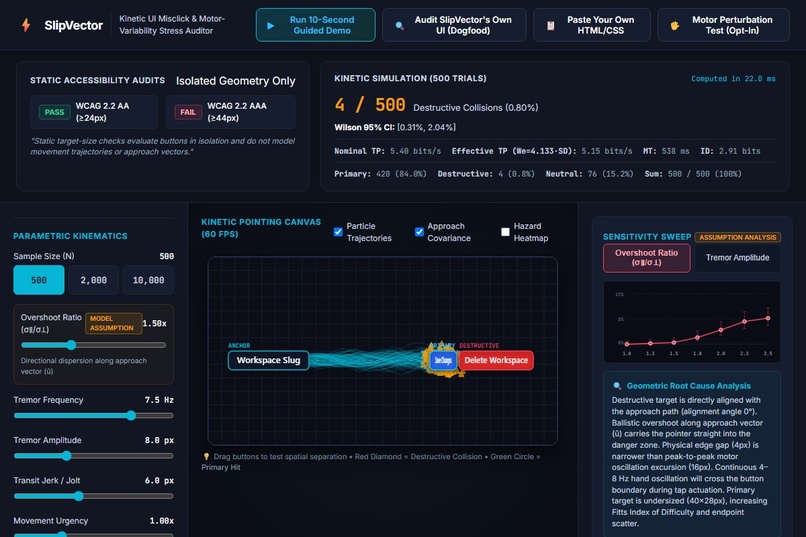 SlipVector: Browser-Native Kinetic UI Auditor – screenshot 6