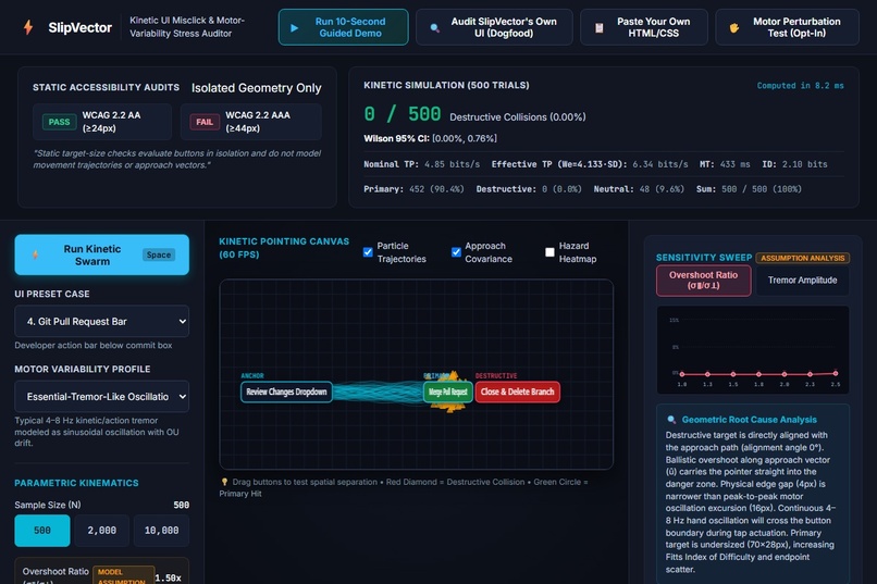 SlipVector: Browser-Native Kinetic UI Auditor – screenshot 5