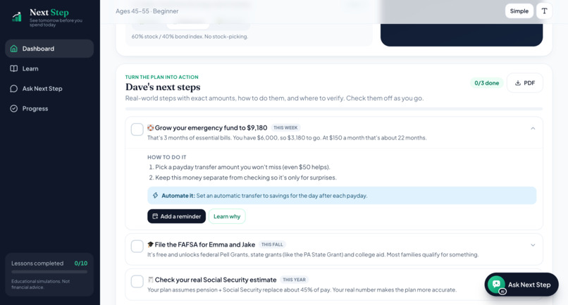 NextStep – screenshot 4