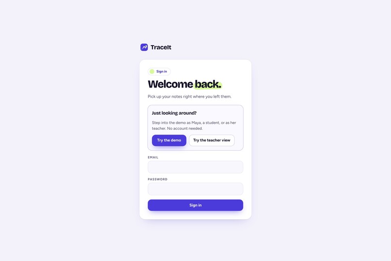 TraceIt – screenshot 1
