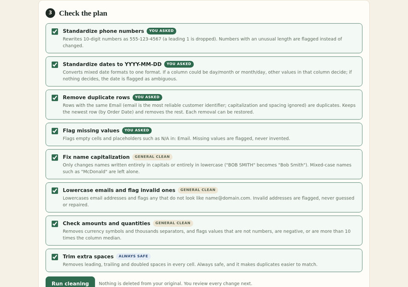 CleanSheet – screenshot 1