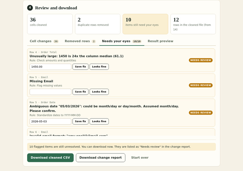 CleanSheet – screenshot 2