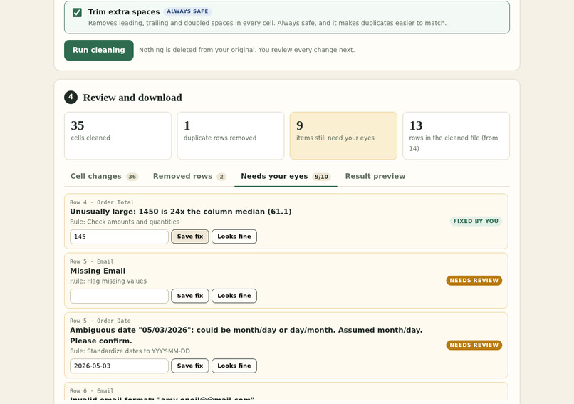 CleanSheet – screenshot 3