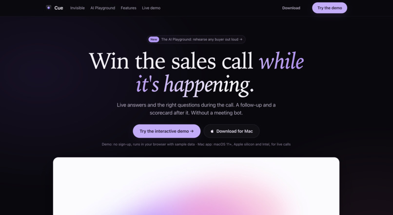 Cue  – screenshot 1
