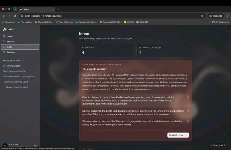 Axion - Living Knowledge Base – screenshot 6