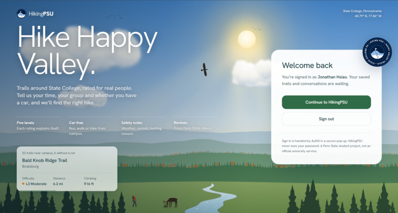 HikingPSU – screenshot 1