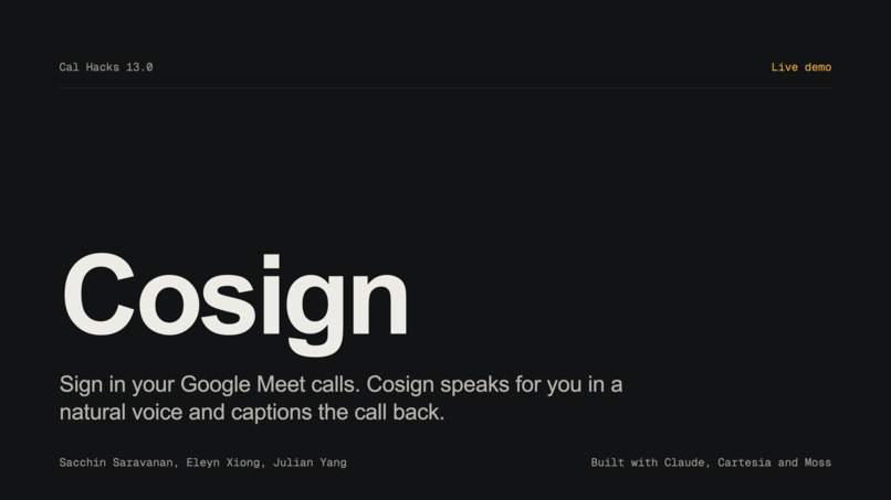 CoSign – screenshot 1