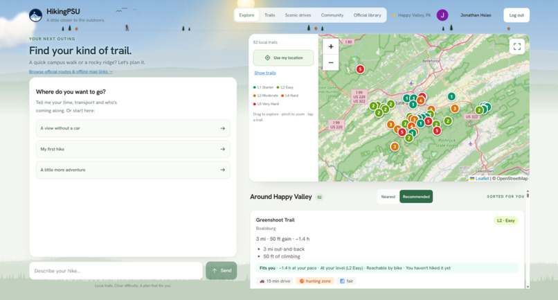 HikingPSU – screenshot 2