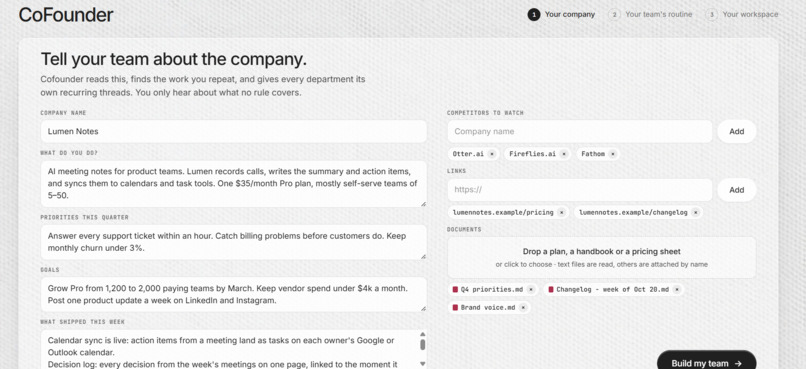 CoFounder – screenshot 2