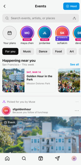 Instagram Events – screenshot 3