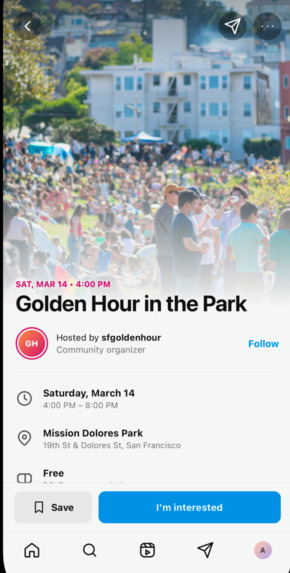 Instagram Events – screenshot 4