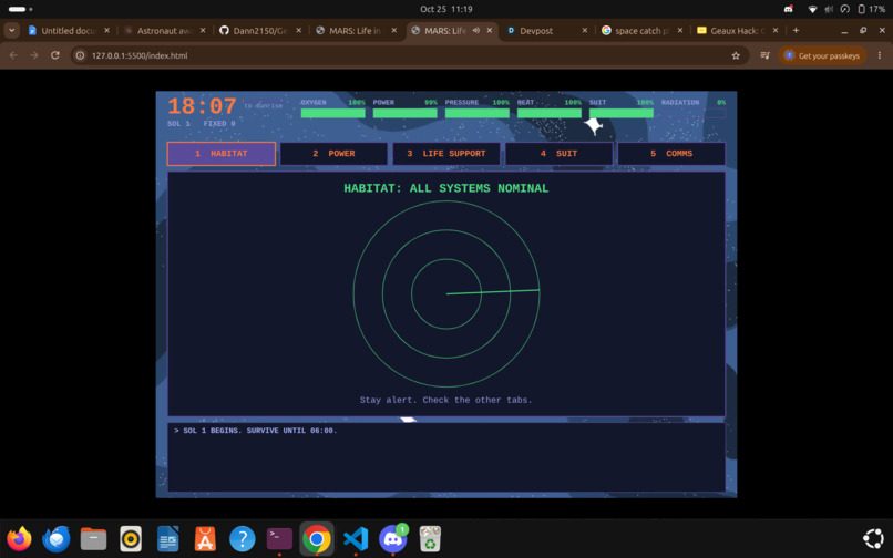 Mars : life in space – screenshot 2