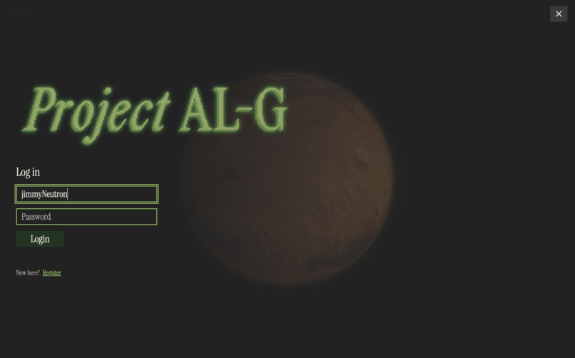 Project AL-G – screenshot 1