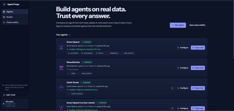 Agent Forge: Build AI Agents You Can Audit – screenshot 1