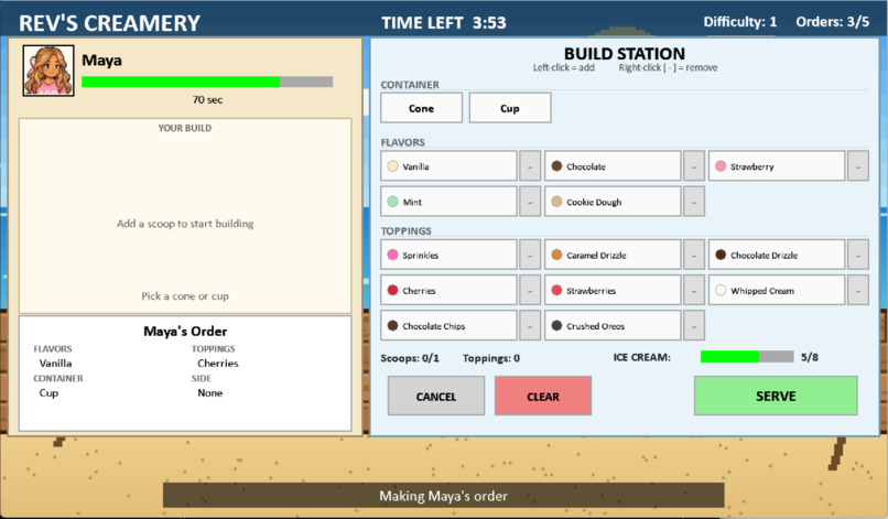 Rev's Creamery – screenshot 2