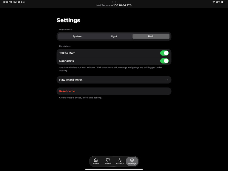 Recall – screenshot 2