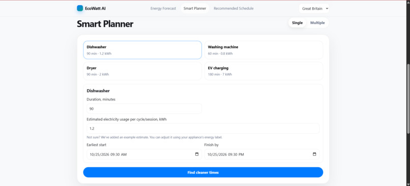 EcoWatt AI – screenshot 1