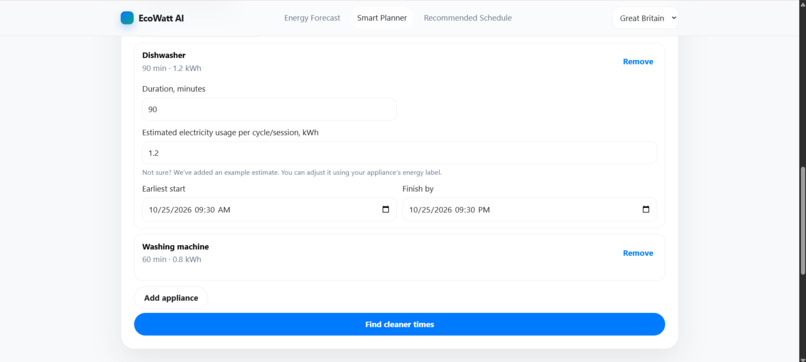 EcoWatt AI – screenshot 4