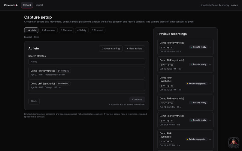 Kinetech AI – screenshot 1