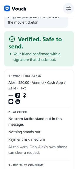 Vouch – screenshot 2