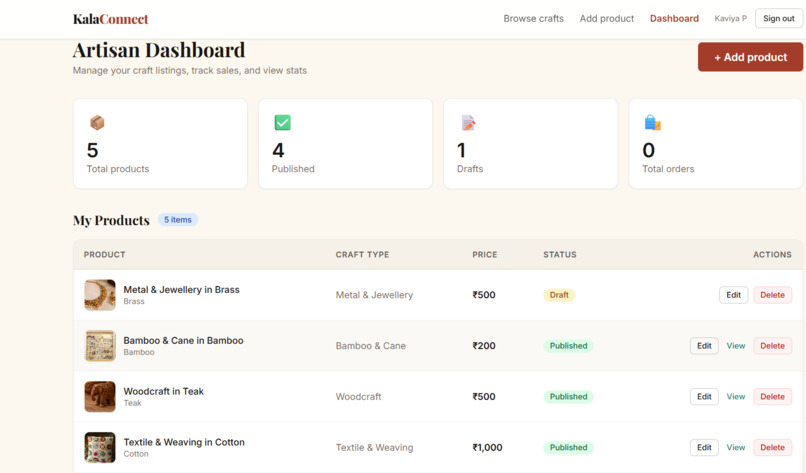 KalaConnect – AI-Powered Artisan Marketplace  – screenshot 5
