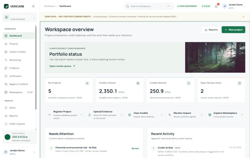 VERICARB – screenshot 2