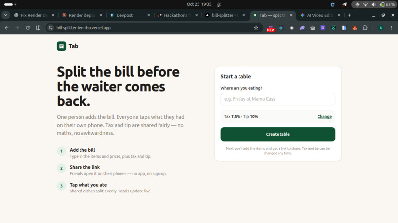 Bill-splitter – screenshot 3