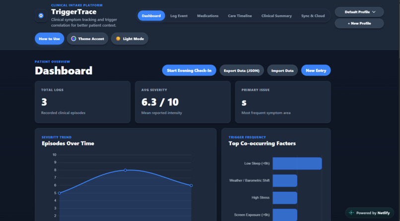 TriggerTrace – screenshot 1